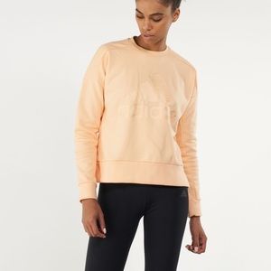 ADIDAS ID Glam Sweatshirt Peach Crew Neck pullover Medium NEW